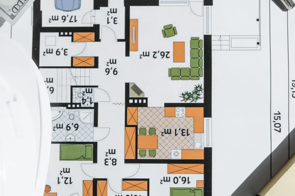 House plans and keys for a permitted reroof in Olympia, WA